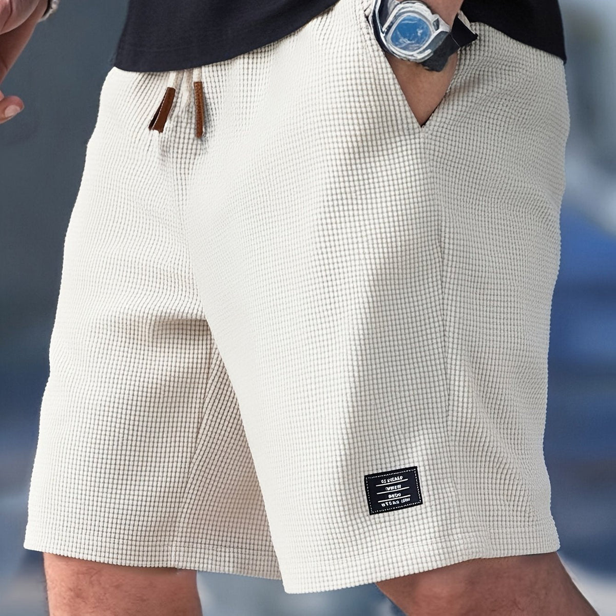 Men's Slim Fit Waffle Shorts