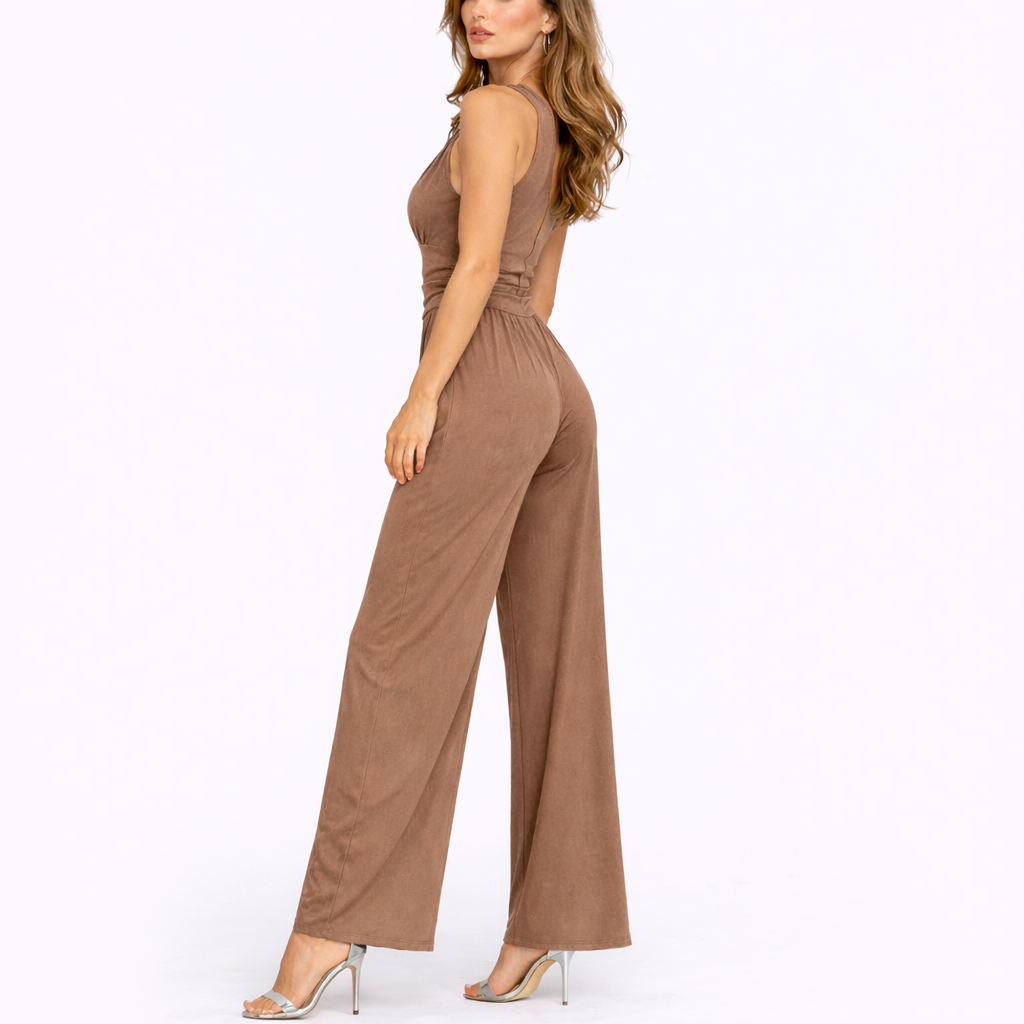Sleeveless Wide Leg Jumpsuit