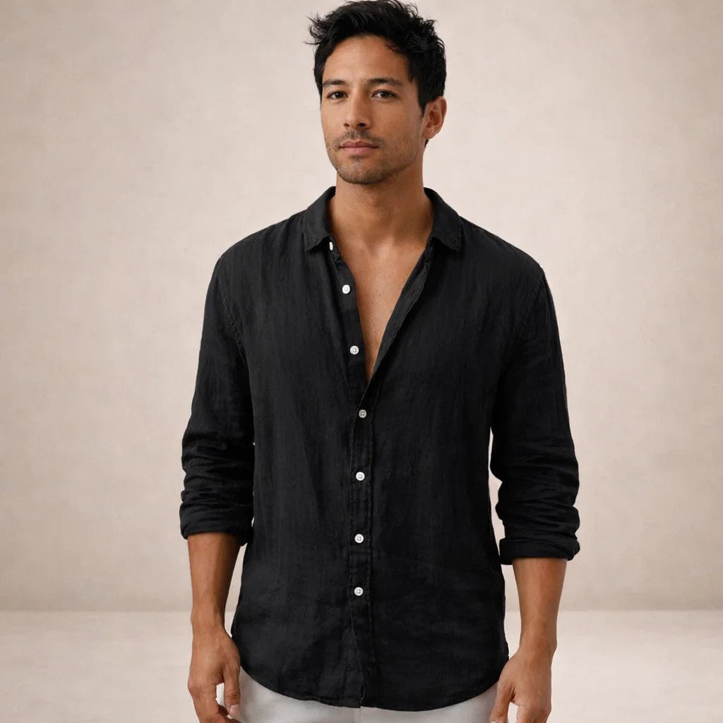 Men's Regular Fit Linen Shirt