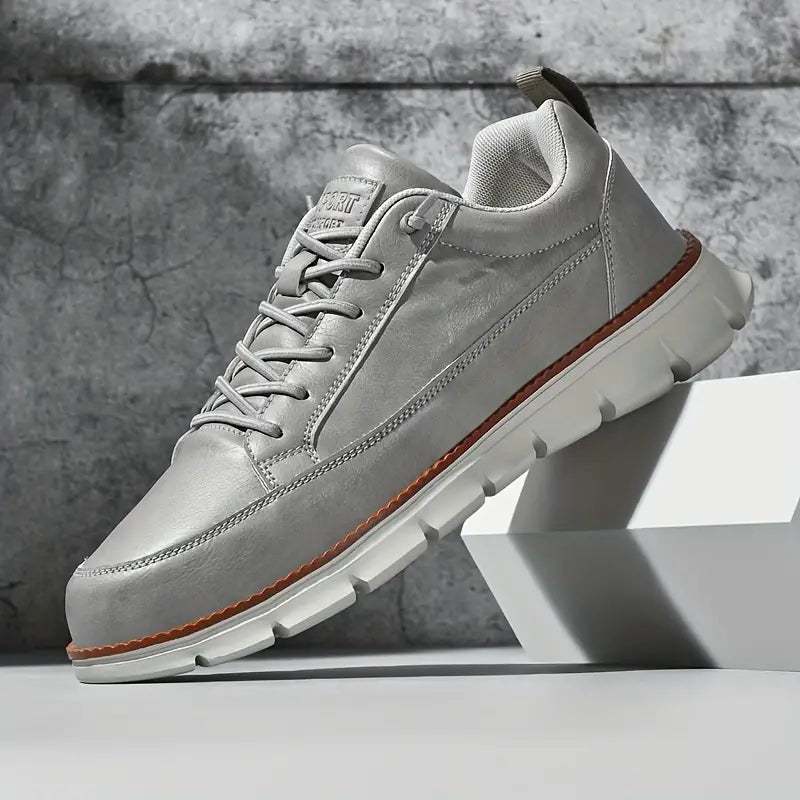 Men's sneakers | leather cushioned sole - casual daily