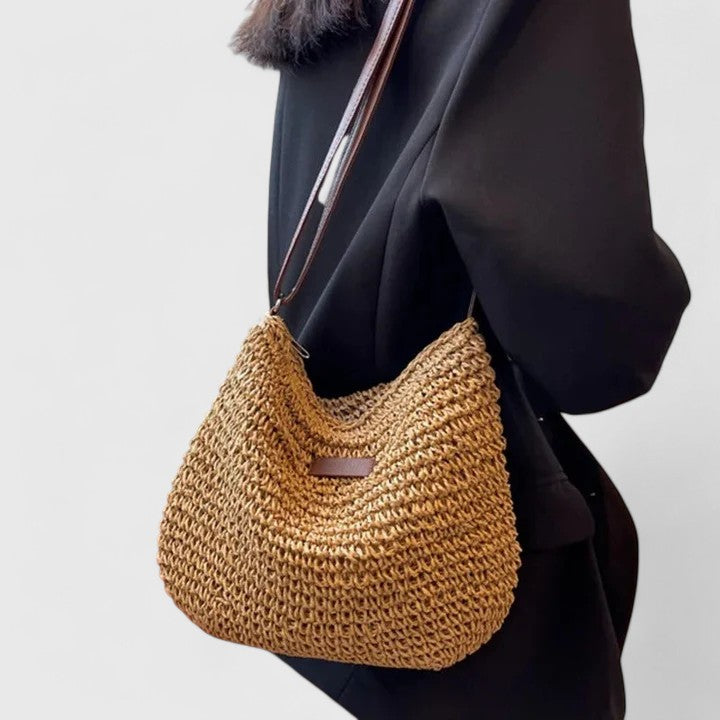 Woven Straw Crossbody Shoulder Bag