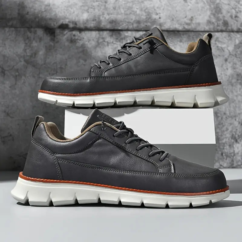 Men's sneakers | leather cushioned sole - casual daily