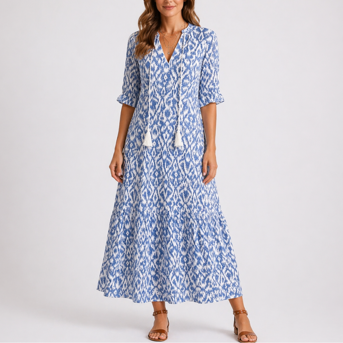 Midi Floral Print Dress