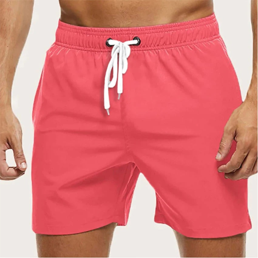 Quick-Dry Elastic Waist Swim Trunks