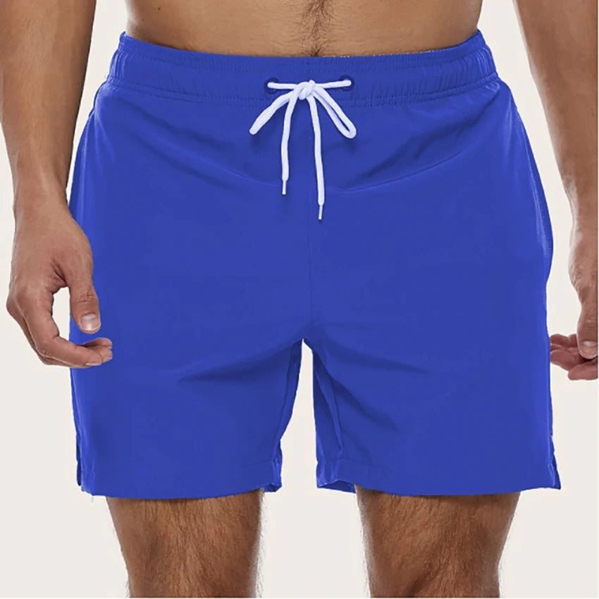 Quick-Dry Elastic Waist Swim Trunks