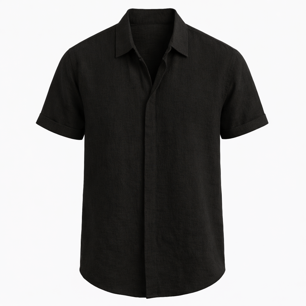 Men's Short Sleeve Linen Shirt