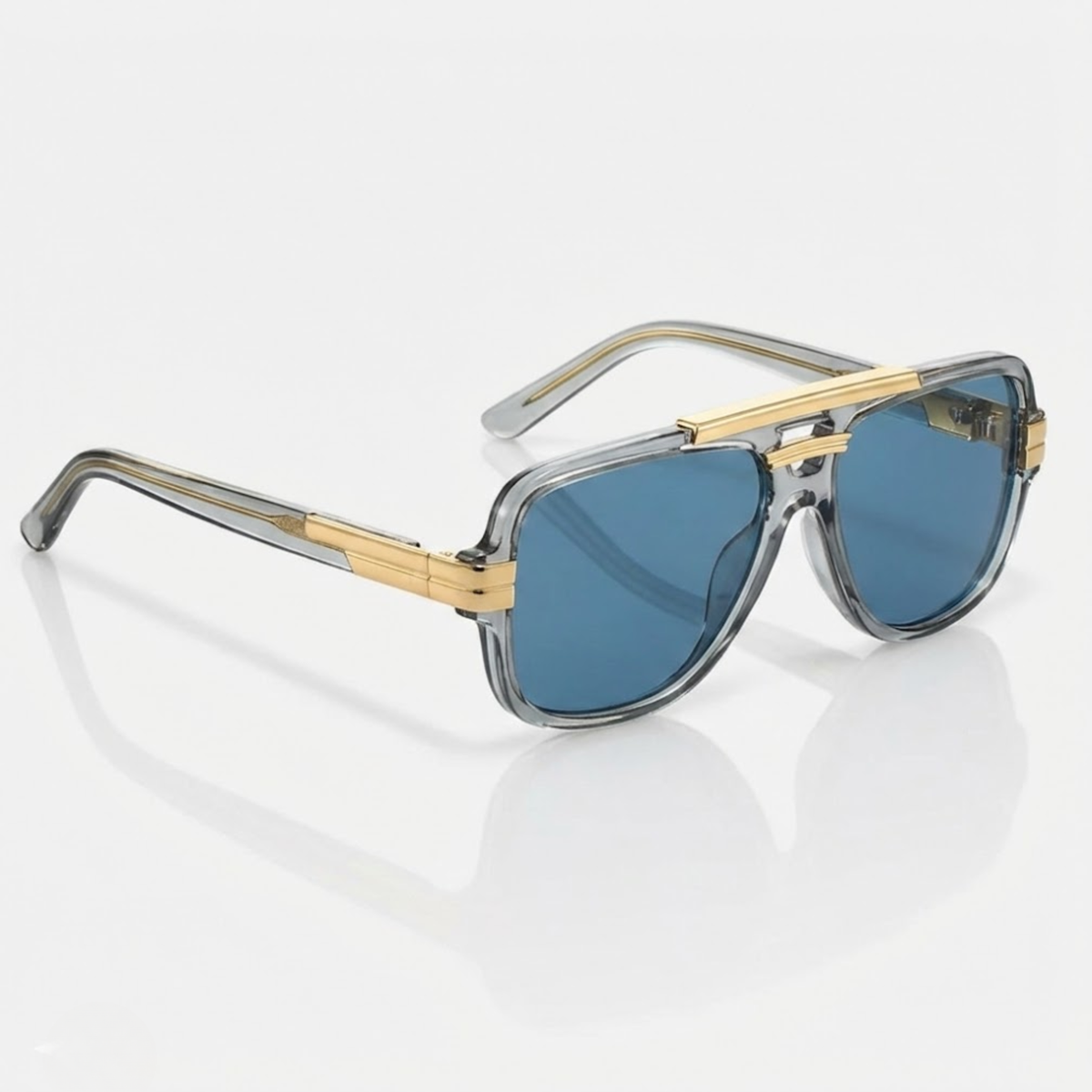 Double Bridge Pilot Sunglasses Oversized Fashion Shades UV400 Gradient Lens Eyewear