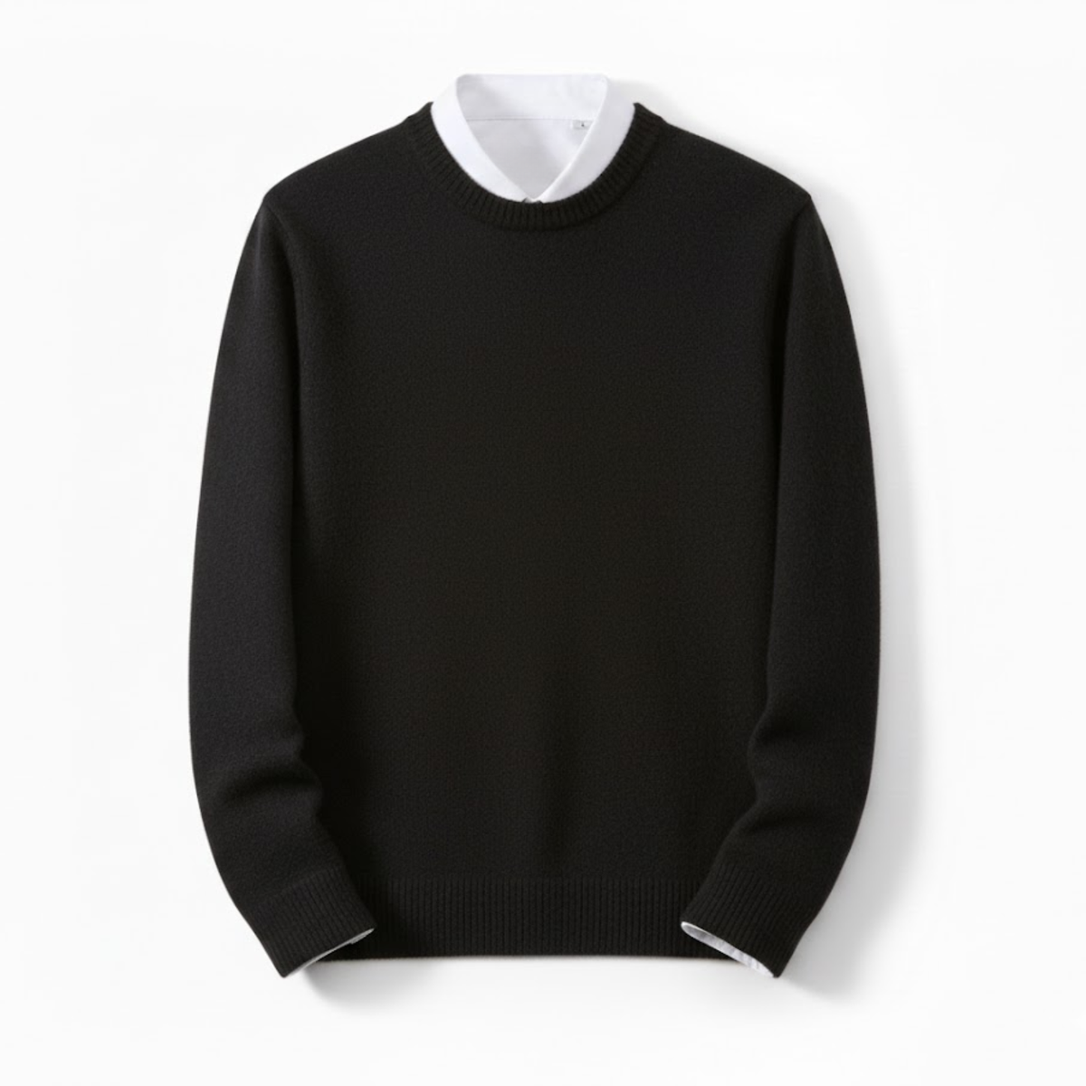 Cashmere Sweater O-neck Pullovers Men's Loose Oversized Knitted Bottom Shirt