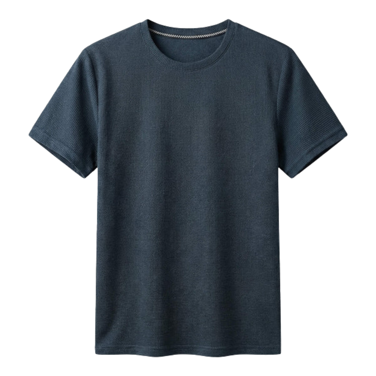 Men's waffle knit t-shirt — relaxed tailored fit — everyday casual