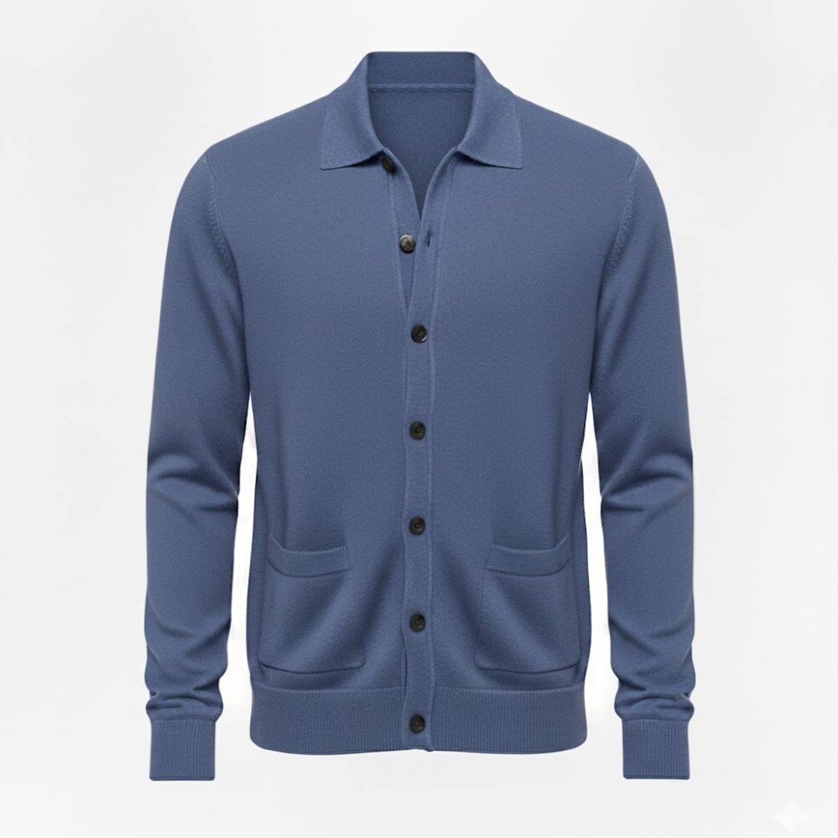 Men's Knit Cardigan Single Breasted Turn-Down Collar Casual Sweater Jacket