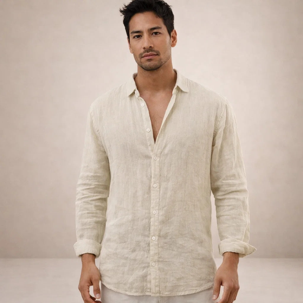 Men's Regular Fit Linen Shirt