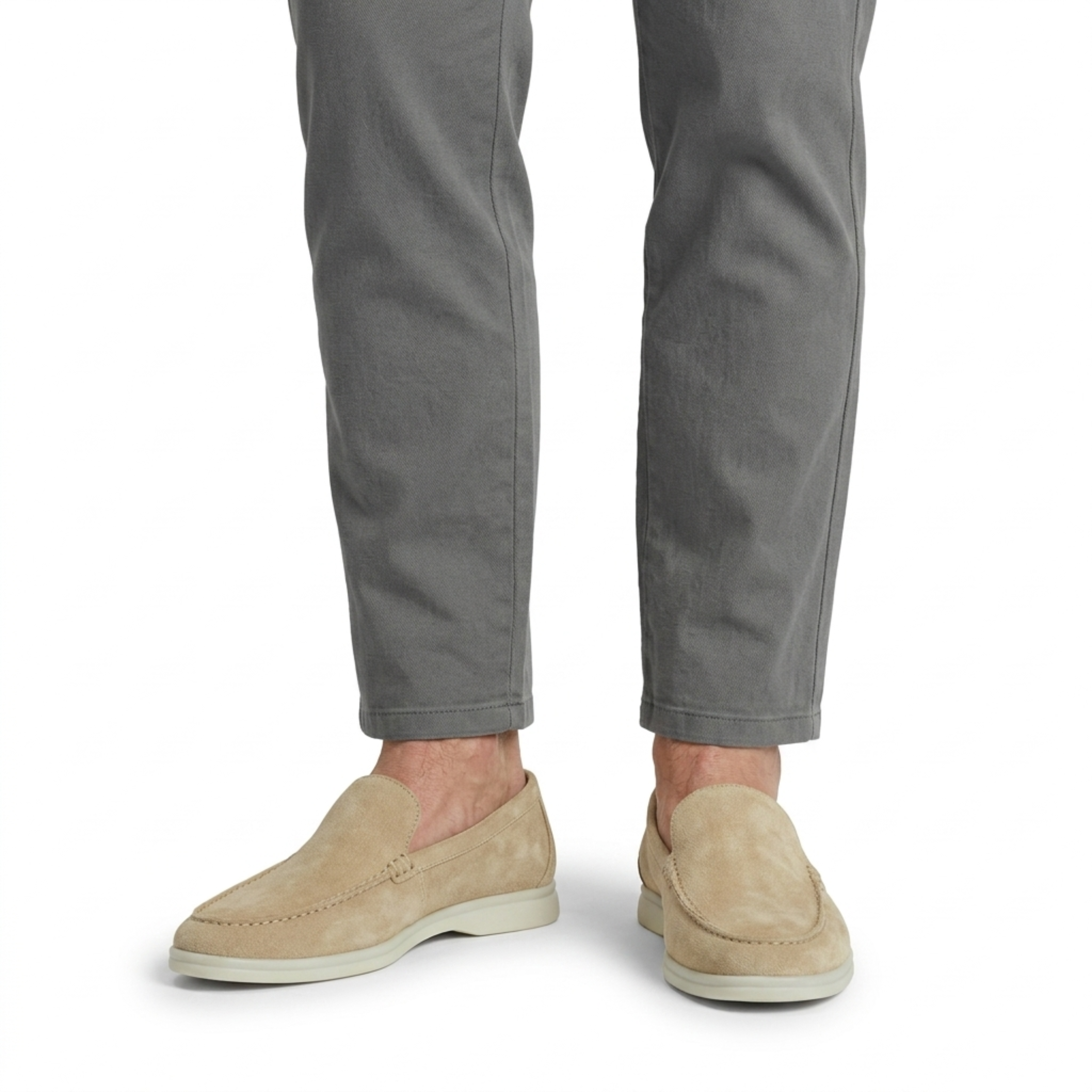 Men's suede loafers — flexible lightweight sole — office and daily wear