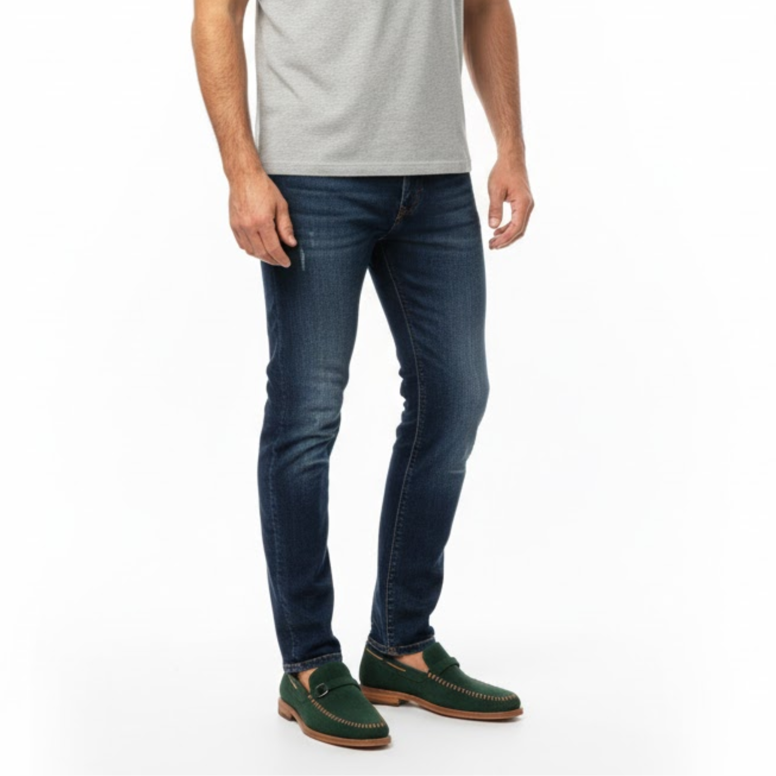 Men Perforated Lefu Shoes Leather Casual Lightweight Breathable