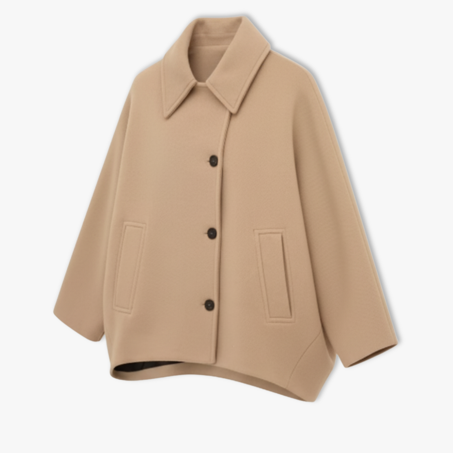 Women Autumn Winter Loose Short Jacket Lapel Casual Top