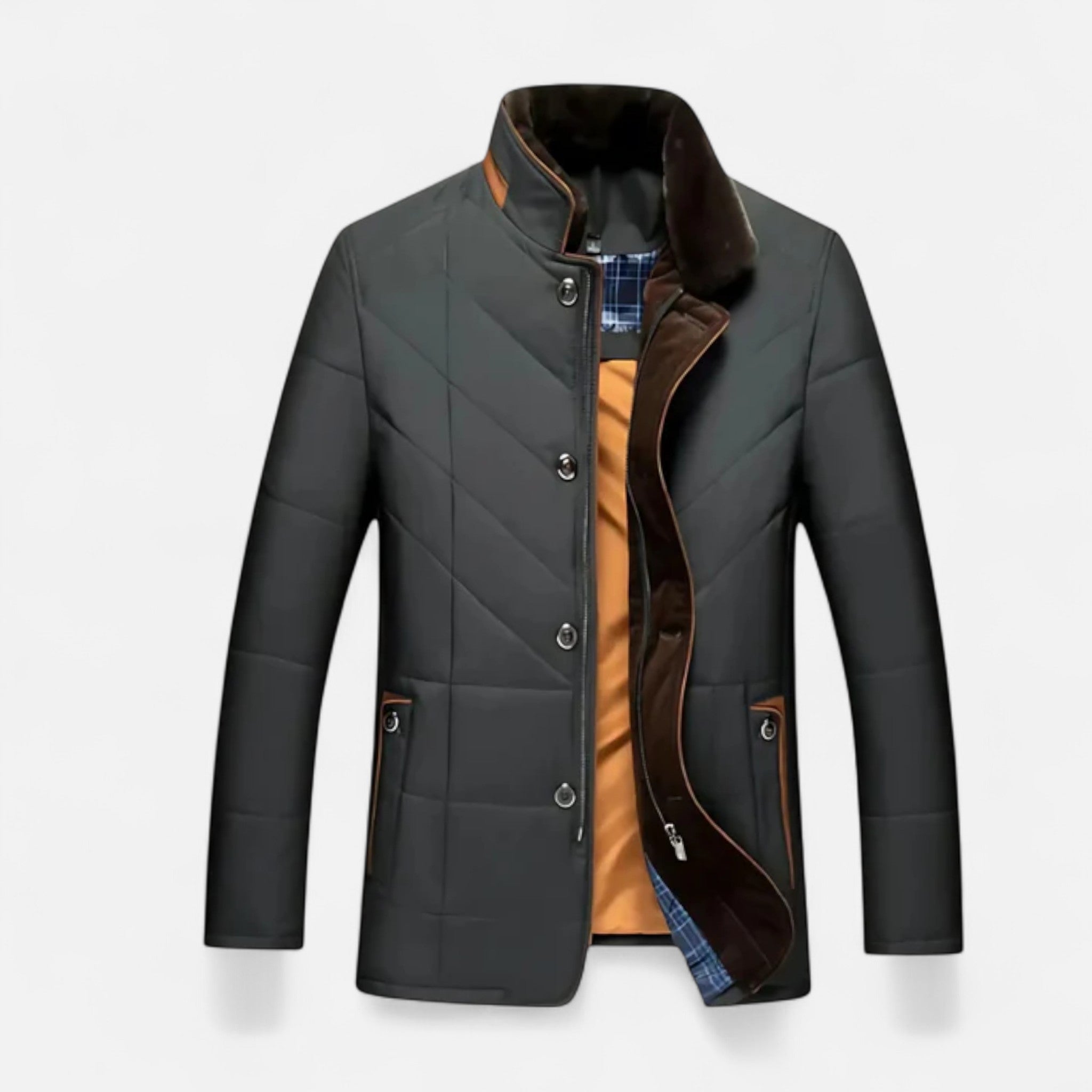 Veroux Mode | Men’s Classic Quilted Jacket – Refined Heritage Warmth