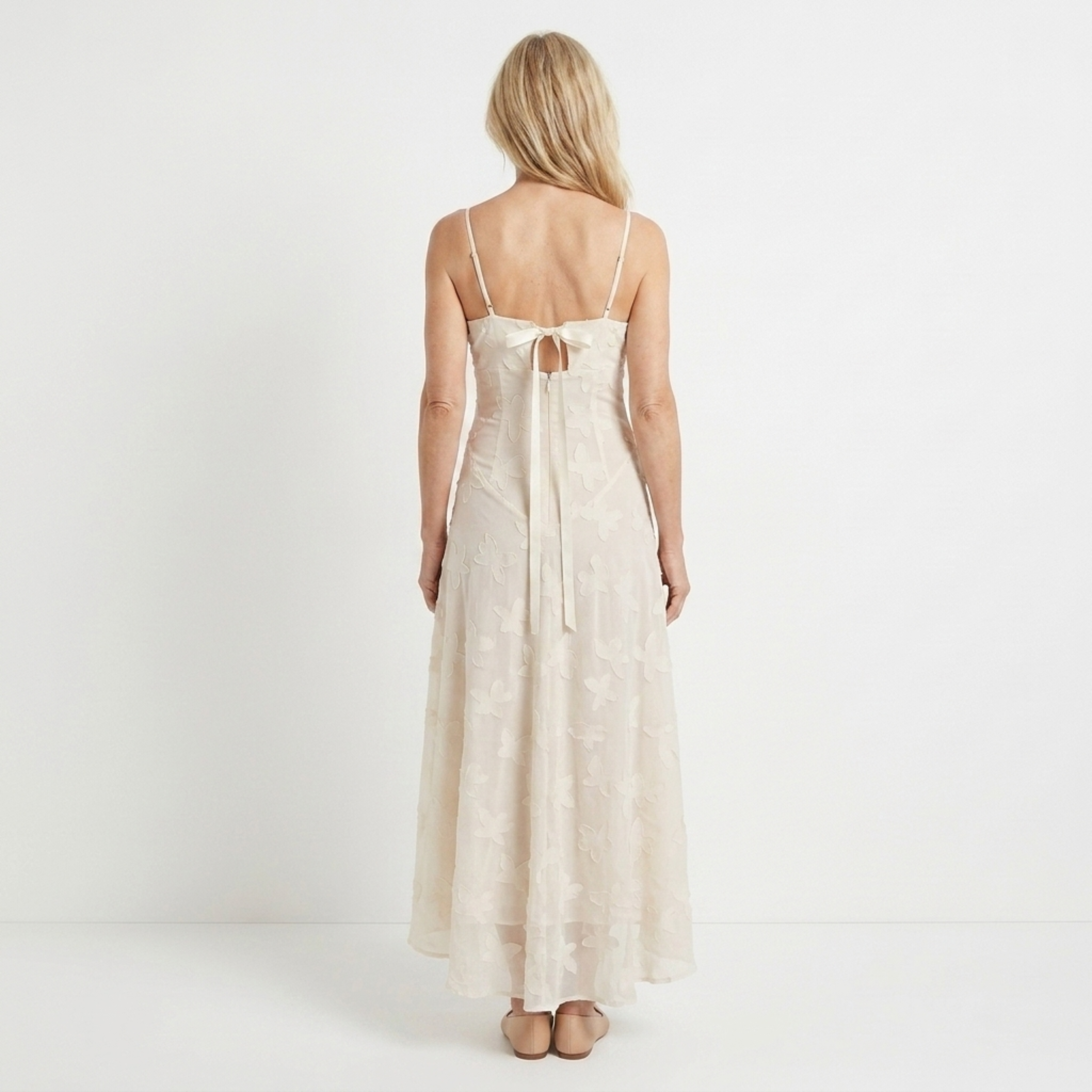 Women's Floral Maxi Dress Lace Overlay Sweetheart Neckline Spaghetti Strap Formal