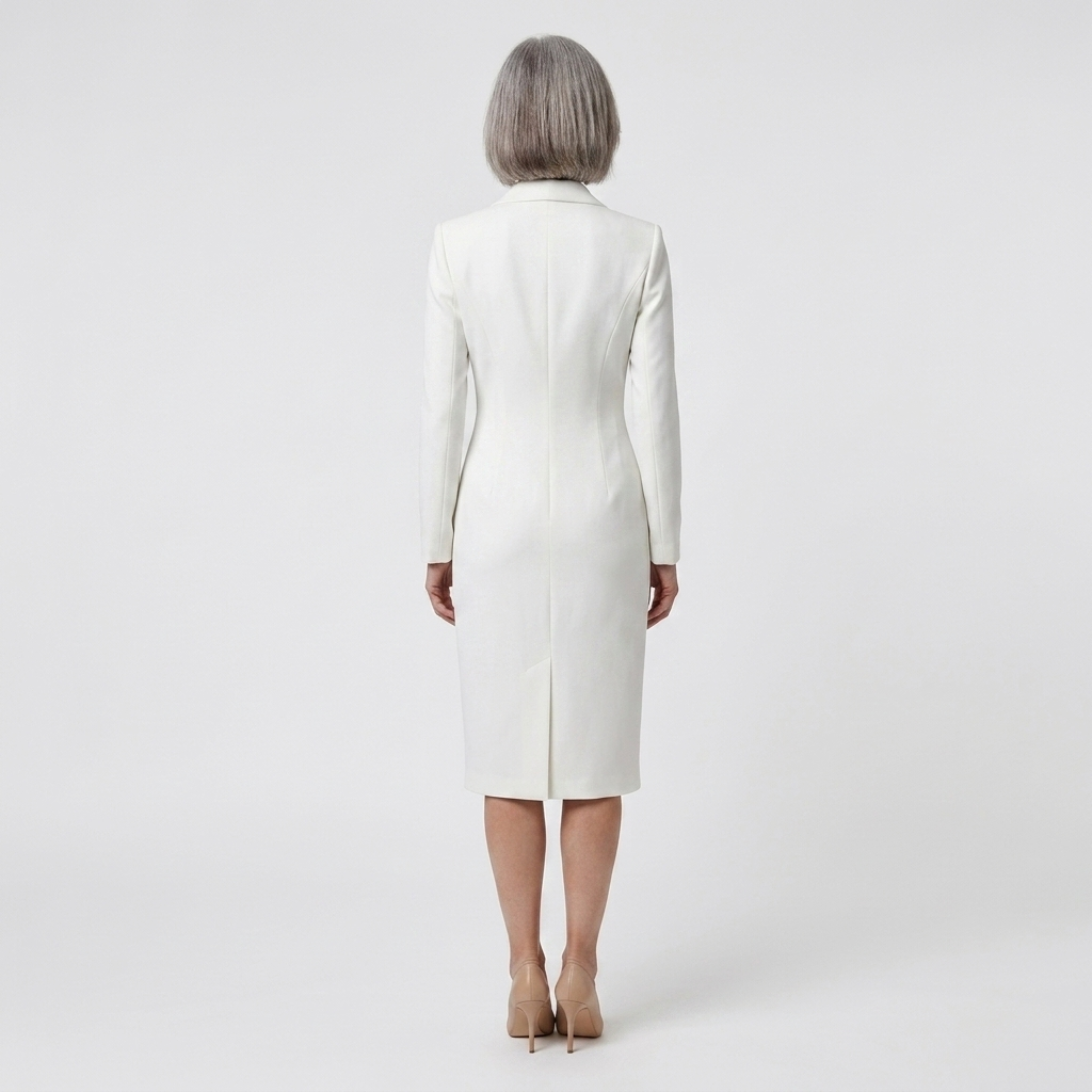 Women's blazer dress — fitted long sleeve midi — formal events