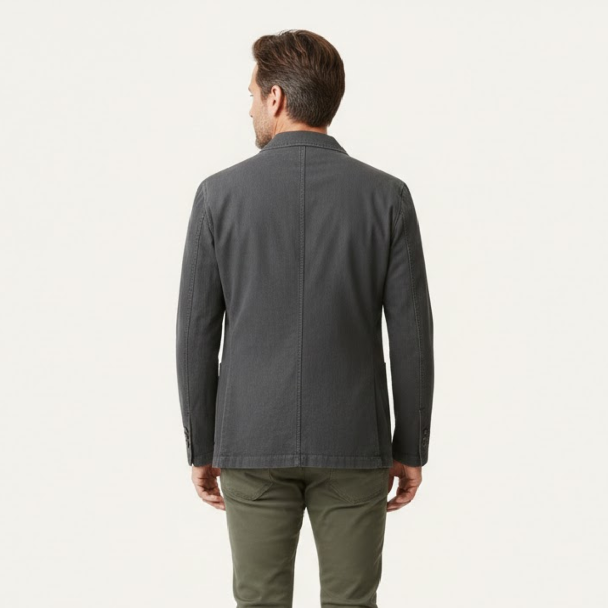 Men's Linen Blazer Jacket Cotton Blend Lightweight Casual Single Button Suit Coat