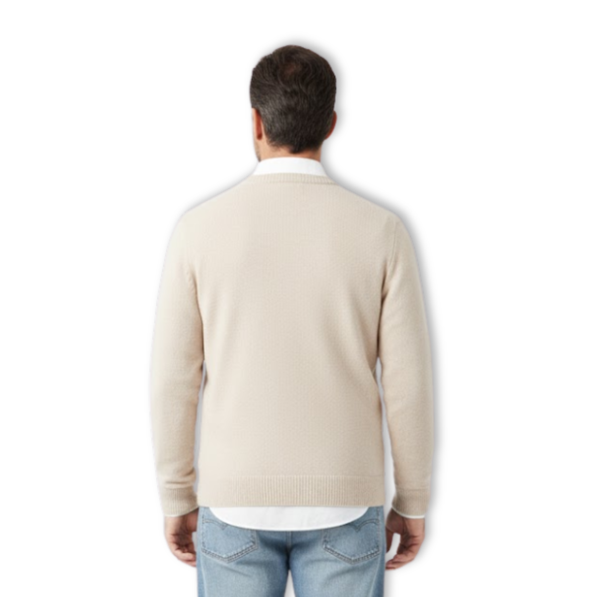 Cashmere Sweater O-neck Pullovers Men's Loose Oversized Knitted Bottom Shirt