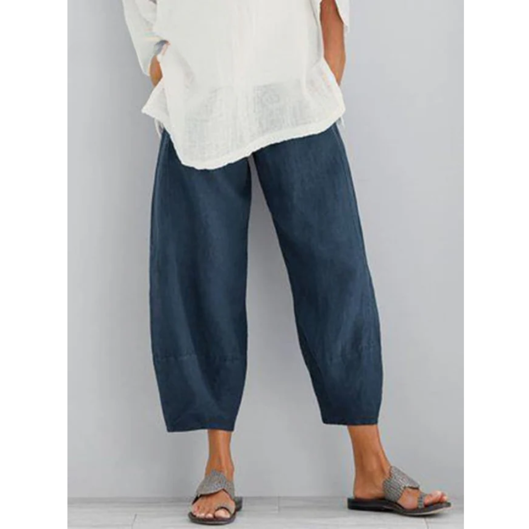 Women's linen pants - relaxed fit leisure trousers - casual wear