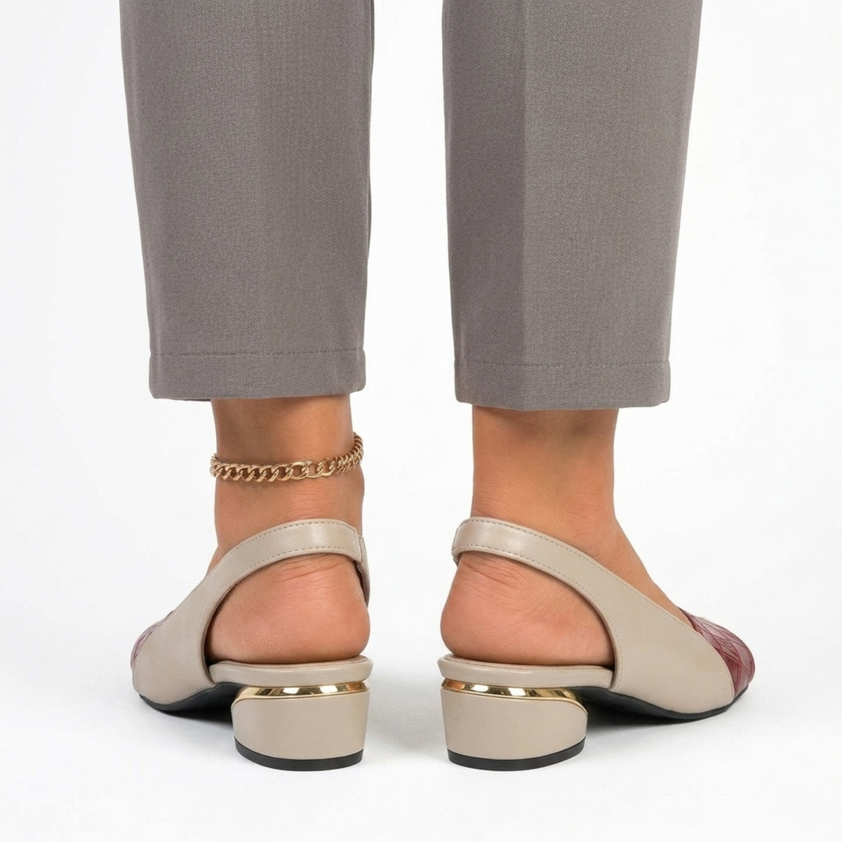 Women's open-toe sandals — slingback with block heel — everyday comfort