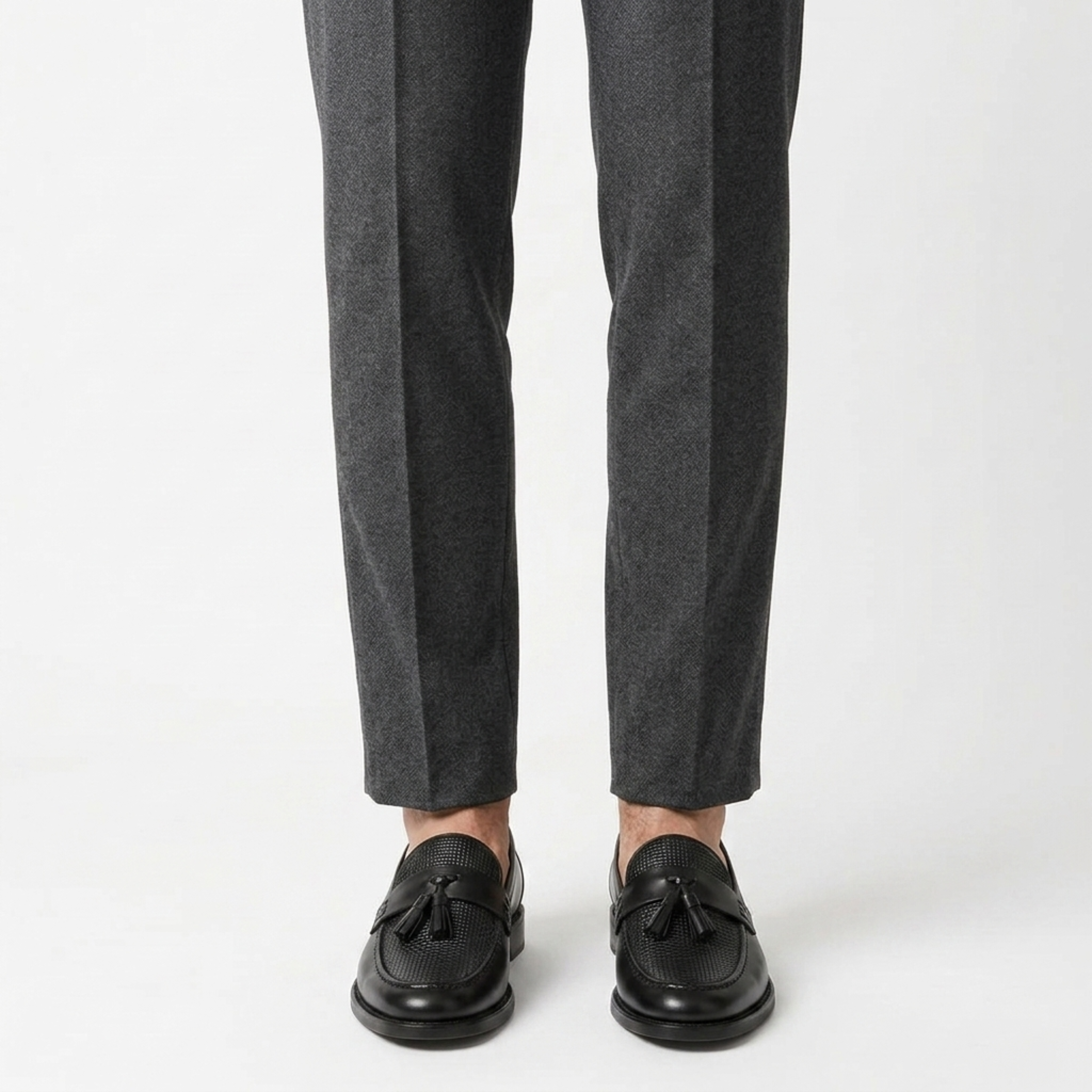 Men’s woven tassel loafers — classic slip-on for business formal