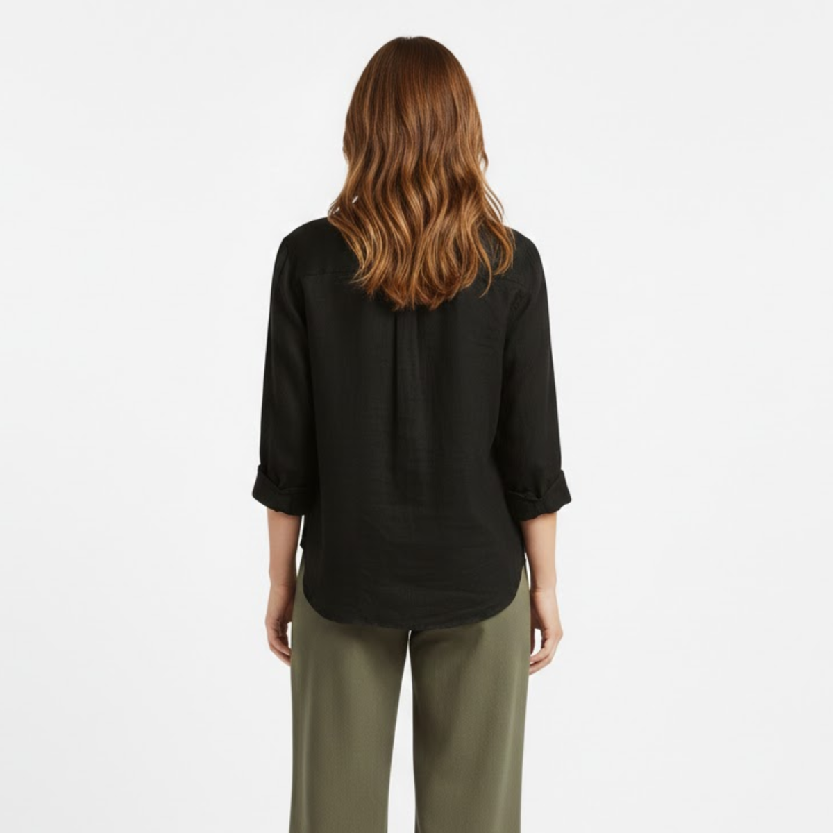 Women's Cotton Linen T-Shirt Half Sleeve Turn-Down Collar Loose Fit Casual Tee Top
