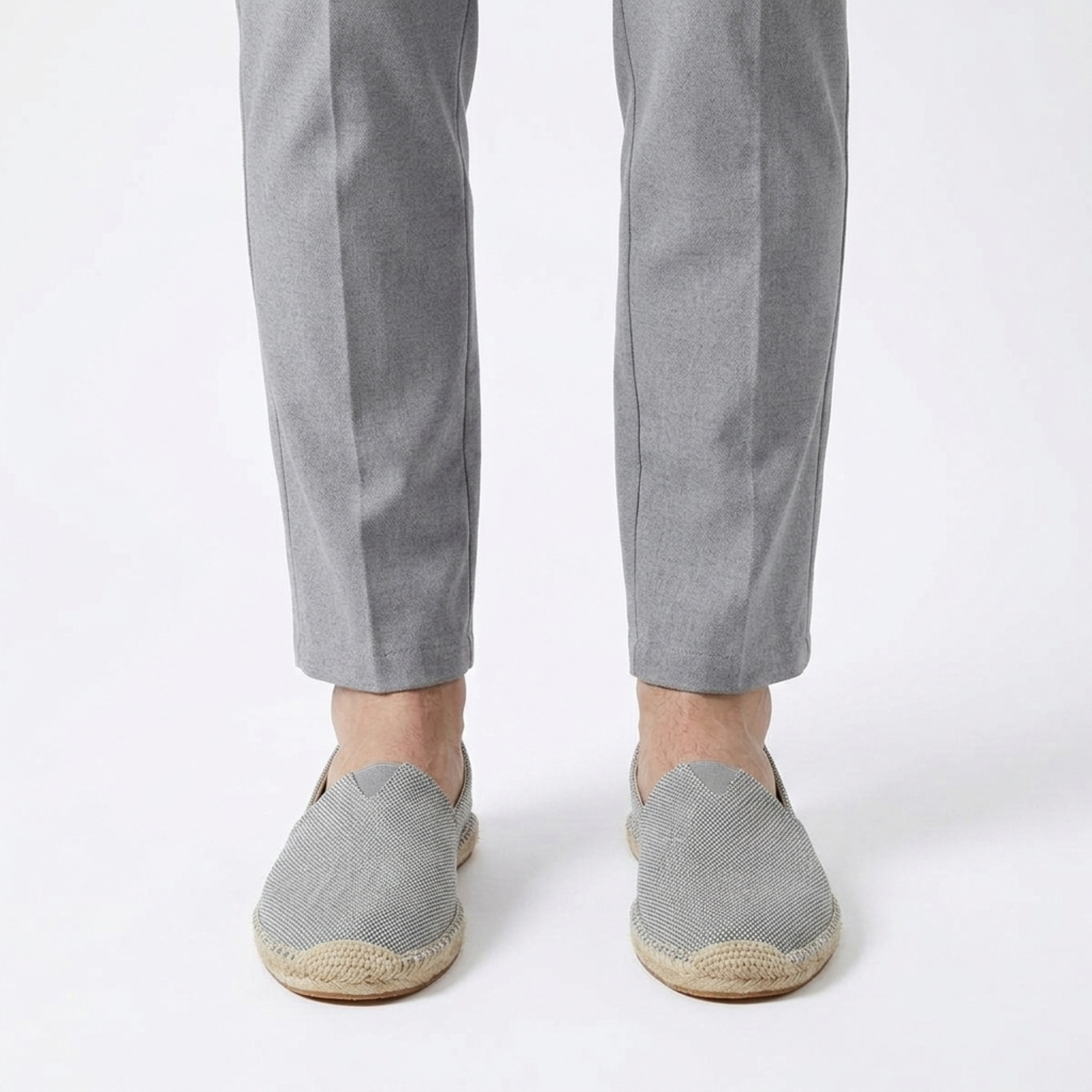 Men's linen espadrilles — canvas slip-on loafers — beach vacation