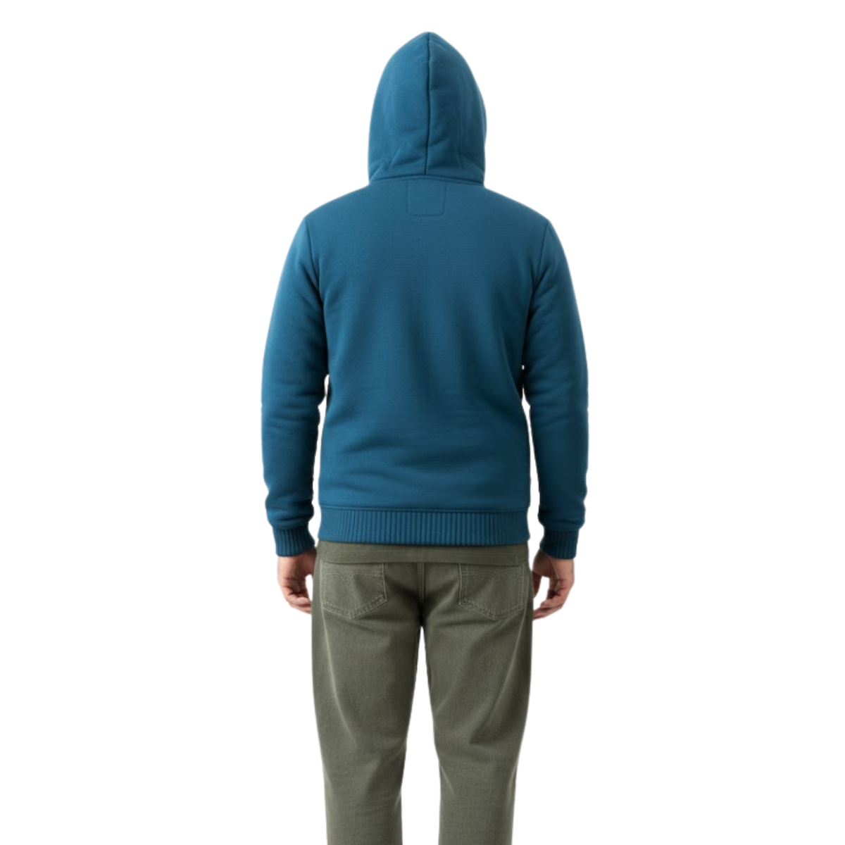 Men's Fleece Lined Zip Up Hoodie Thickened Oversized Hooded Sweatshirt Jacket