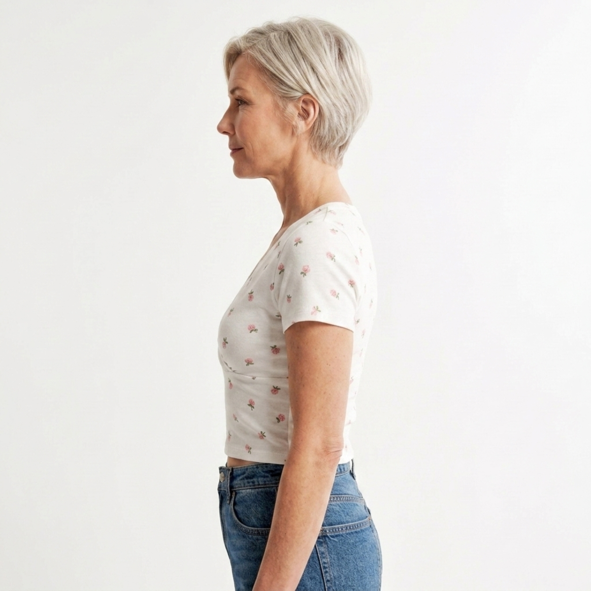 Wrap style crop top for women featuring v-neck and fitted silhouette