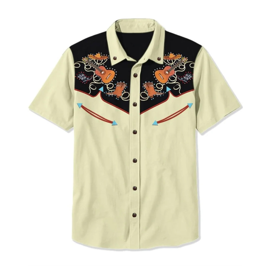 Embroidered Western Button Down Shirt
