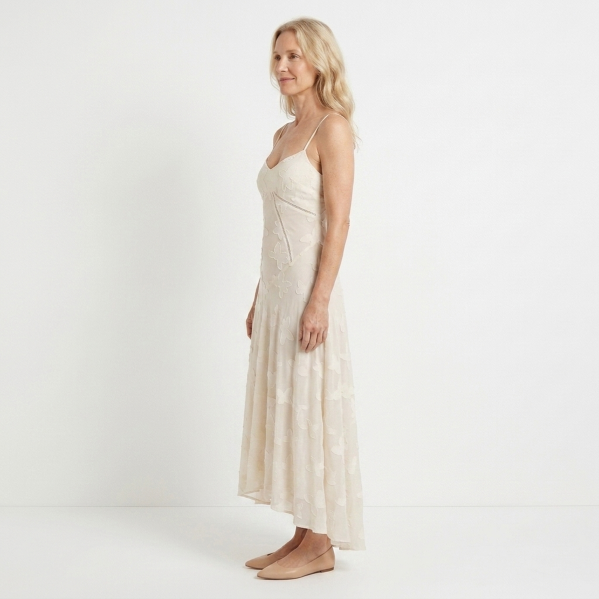 Women's Floral Maxi Dress Lace Overlay Sweetheart Neckline Spaghetti Strap Formal