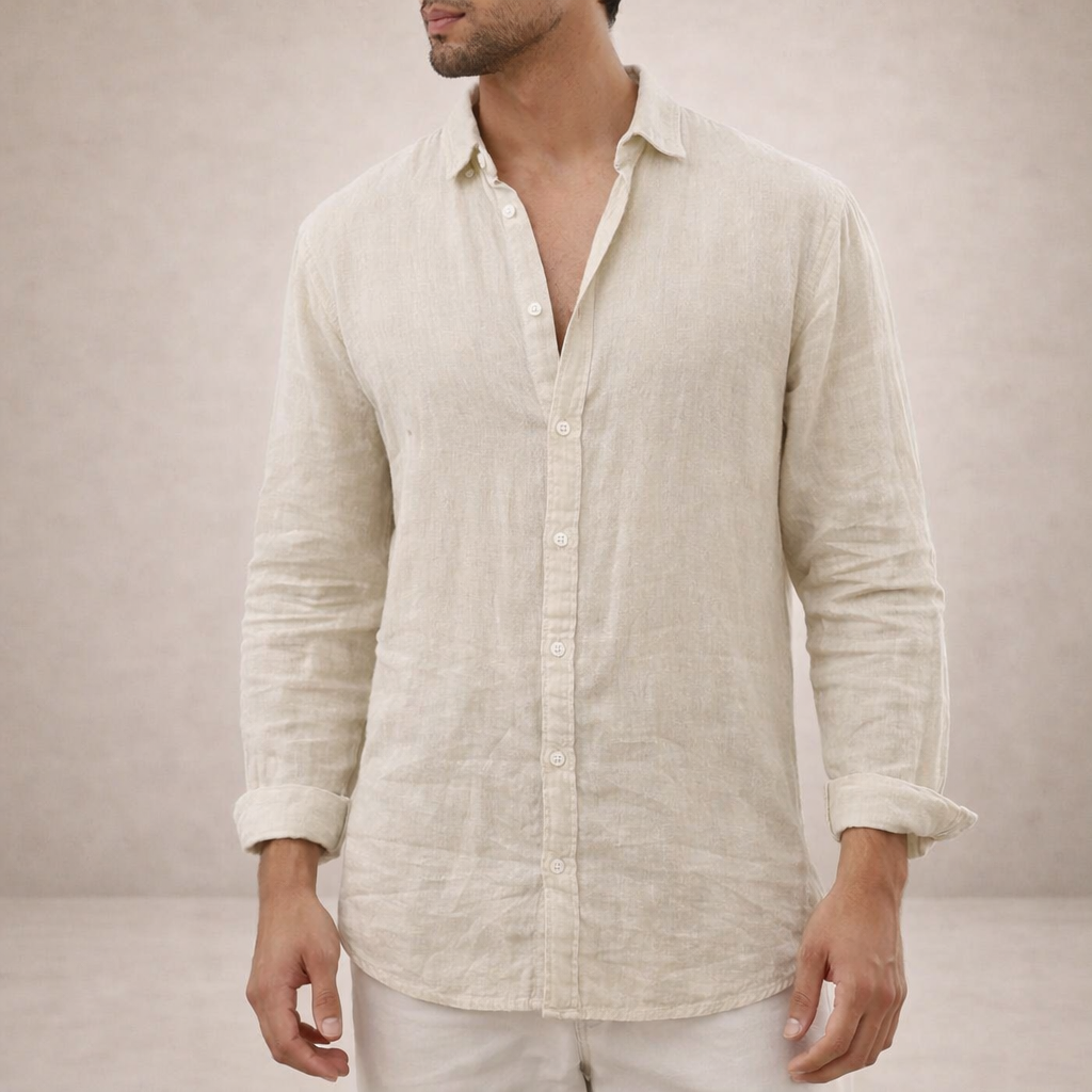 Men's Regular Fit Linen Shirt
