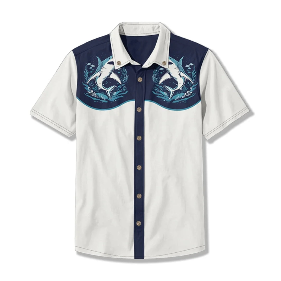 Embroidered Western Button Down Shirt