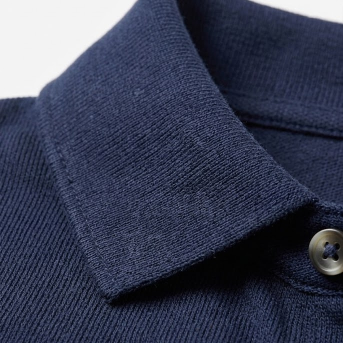 Men's pique polo shirt — linen cotton slim fit — summer office