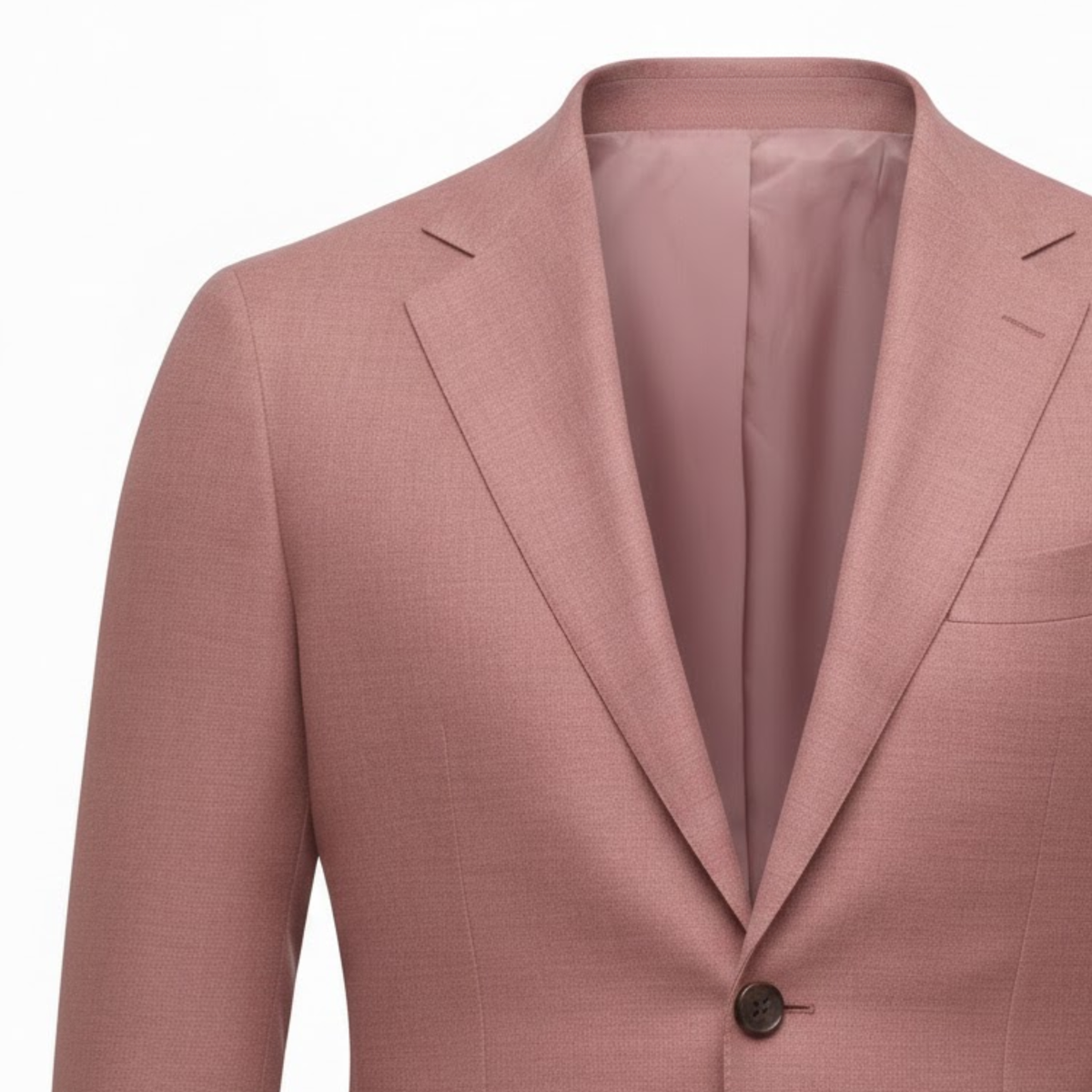 Men's Slim Fit Tailored Blazer with Notched Lapels and Two-Button Closure