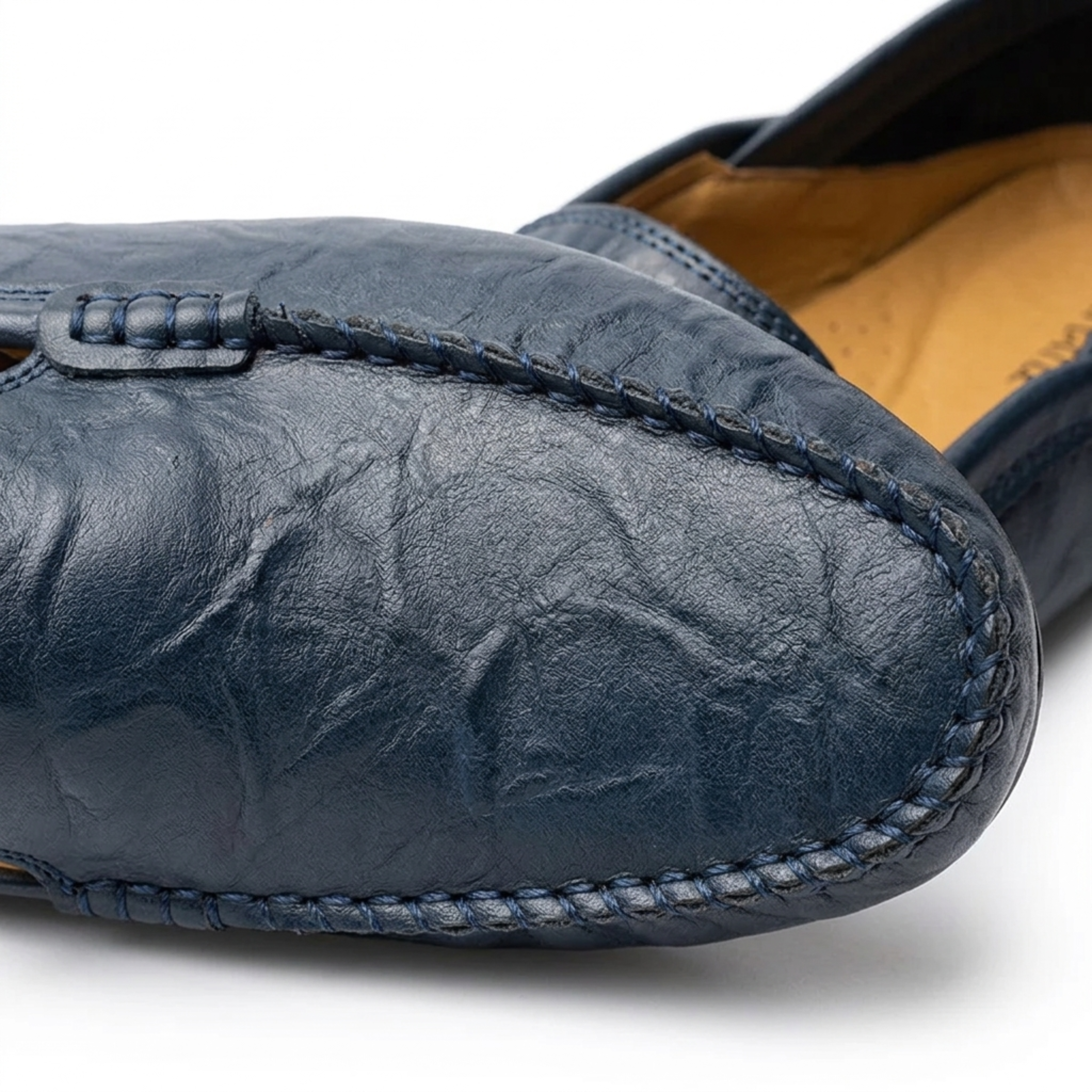 Men's leather loafers — fold-down heel — travel and casual wear