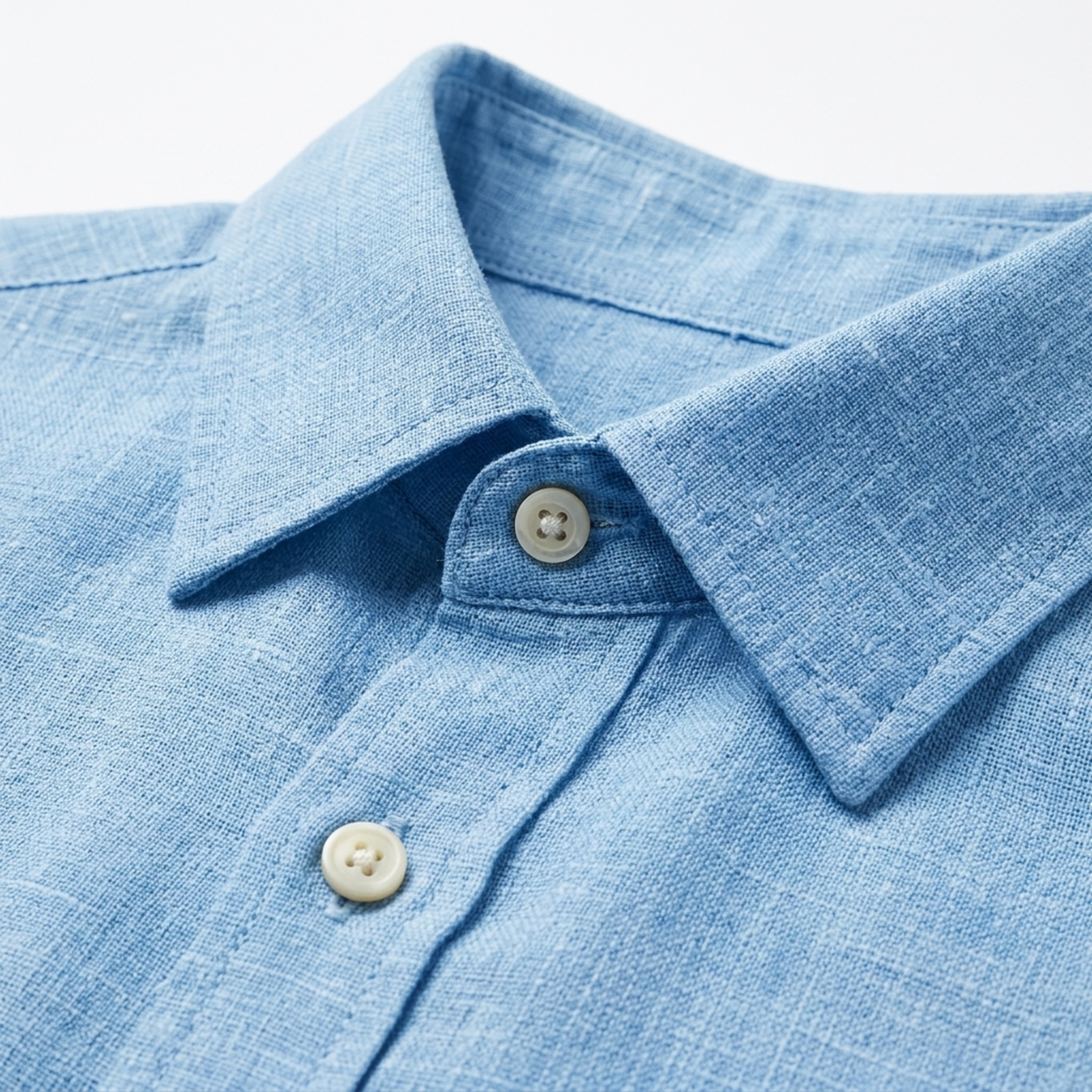 Men's linen polo shirt — regular fit short sleeve — holiday