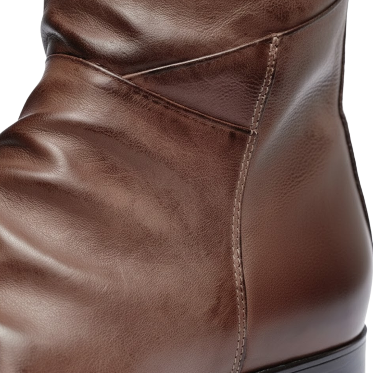 Men's Ankle Boots Side Zipper Handmade PU Leather Outdoor Casual Chelsea Work Shoes