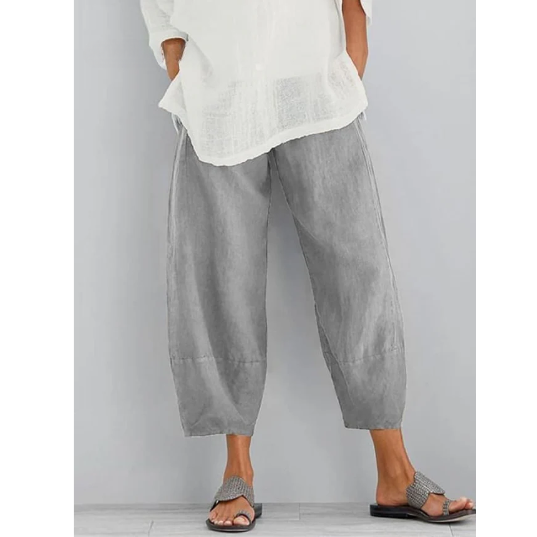 Women's linen pants - relaxed fit leisure trousers - casual wear