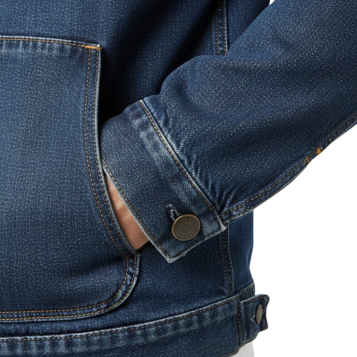 Men Hooded Denim Jacket Windproof Casual Coats