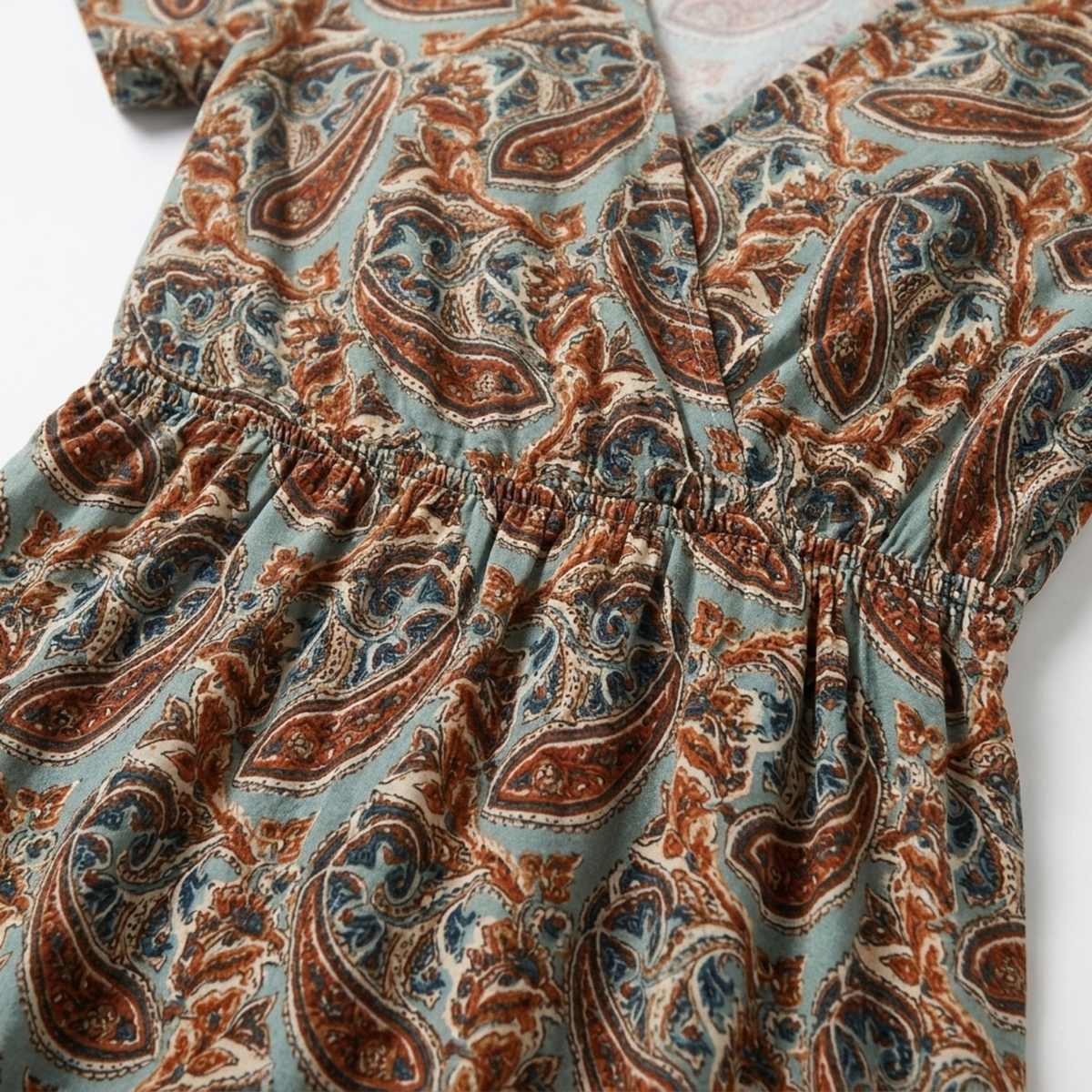 Boho Maxi Dress V-Neck Short Sleeve Floral Print Side Slit Casual Summer Gown