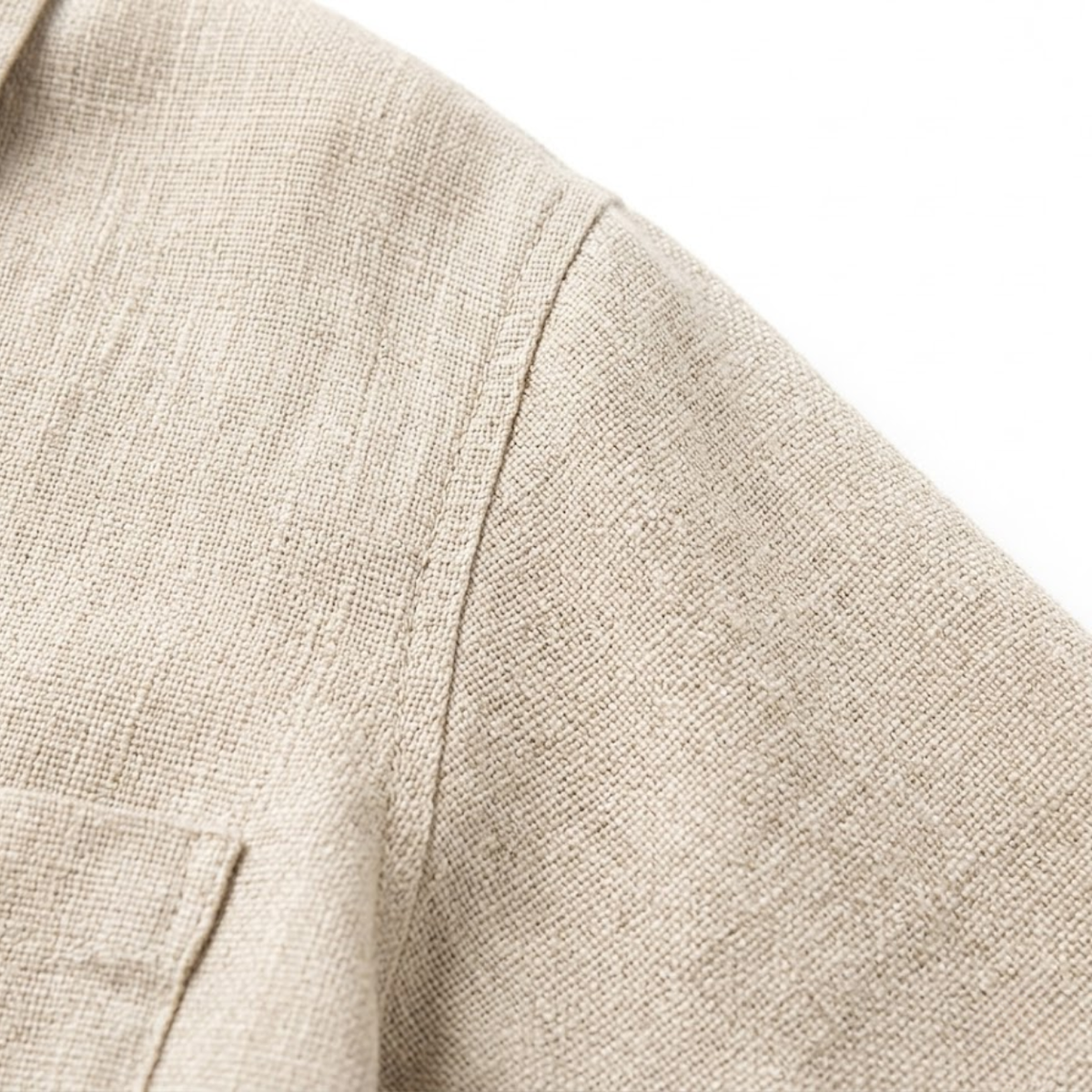 Women's pure linen polo top — relaxed oversized fit V-neck — beach vacation