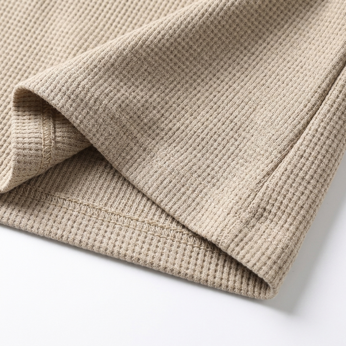Men's waffle knit t-shirt — relaxed tailored fit — everyday casual