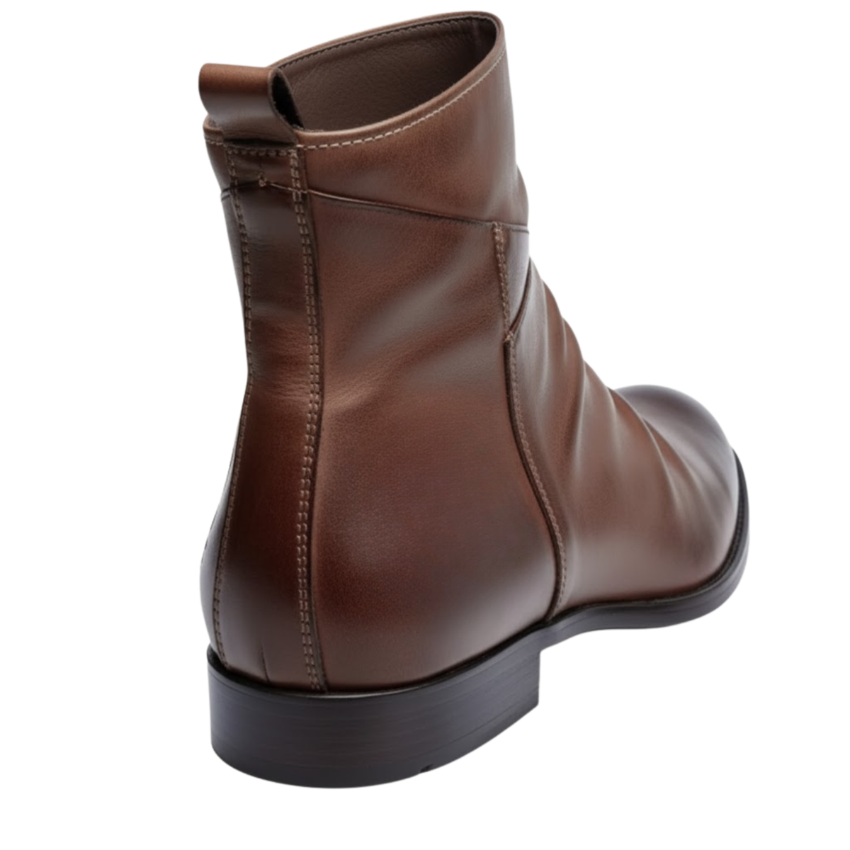 Men's Ankle Boots Side Zipper Handmade PU Leather Outdoor Casual Chelsea Work Shoes