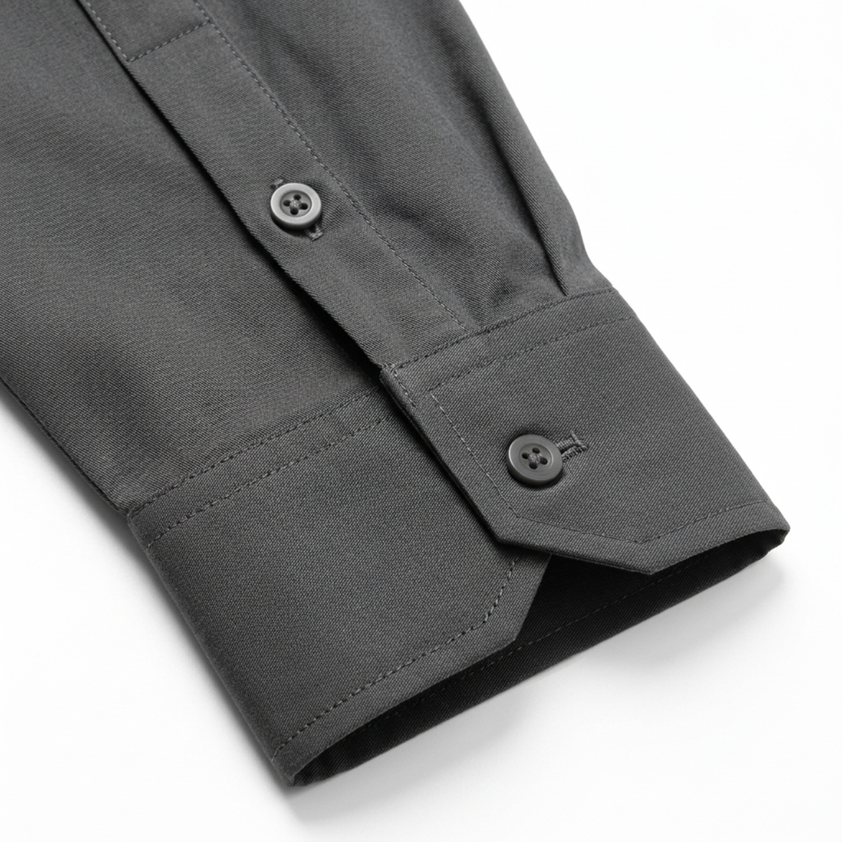 Men’s long-sleeve shirt — regular fit notched collar — office wear