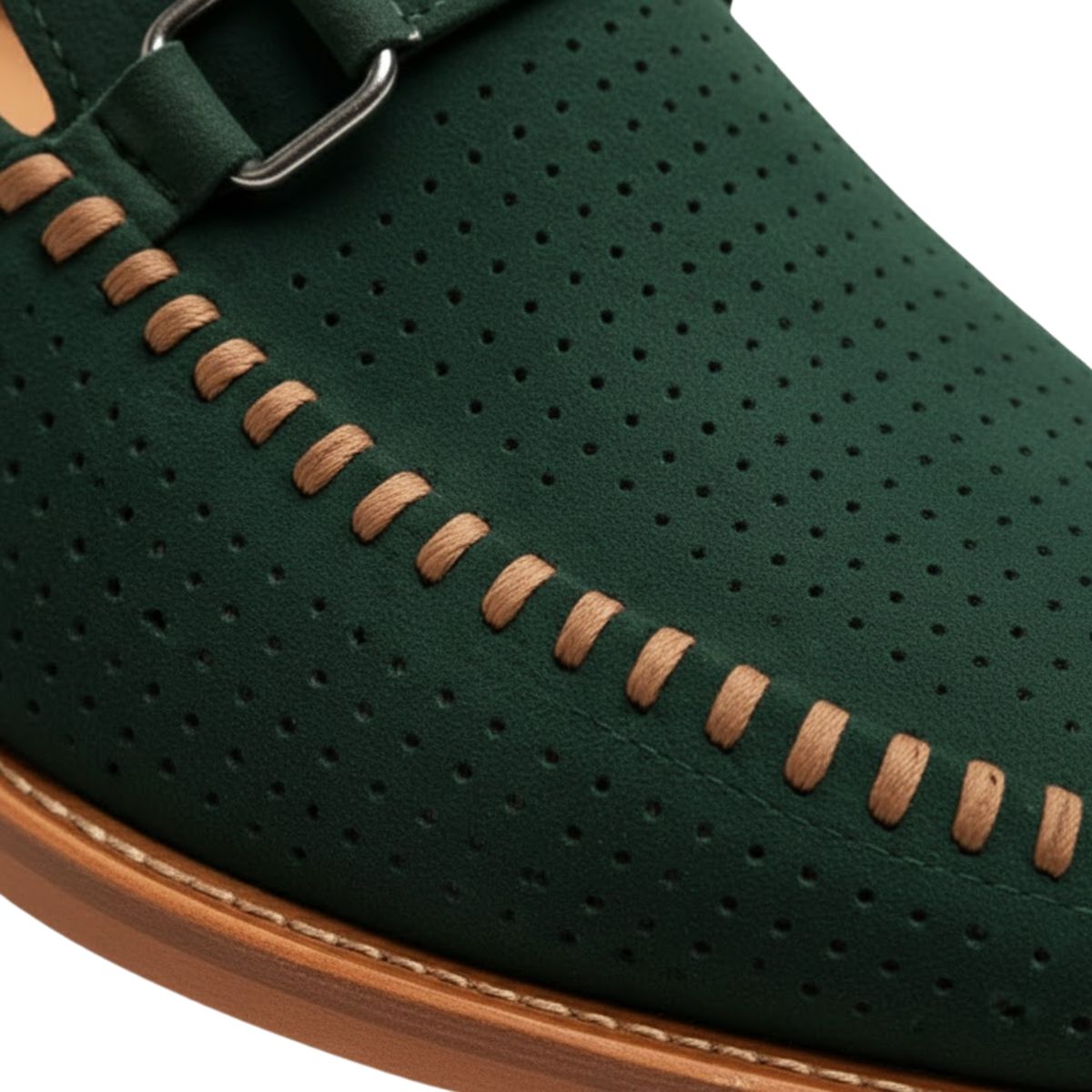 Men Perforated Lefu Shoes Leather Casual Lightweight Breathable