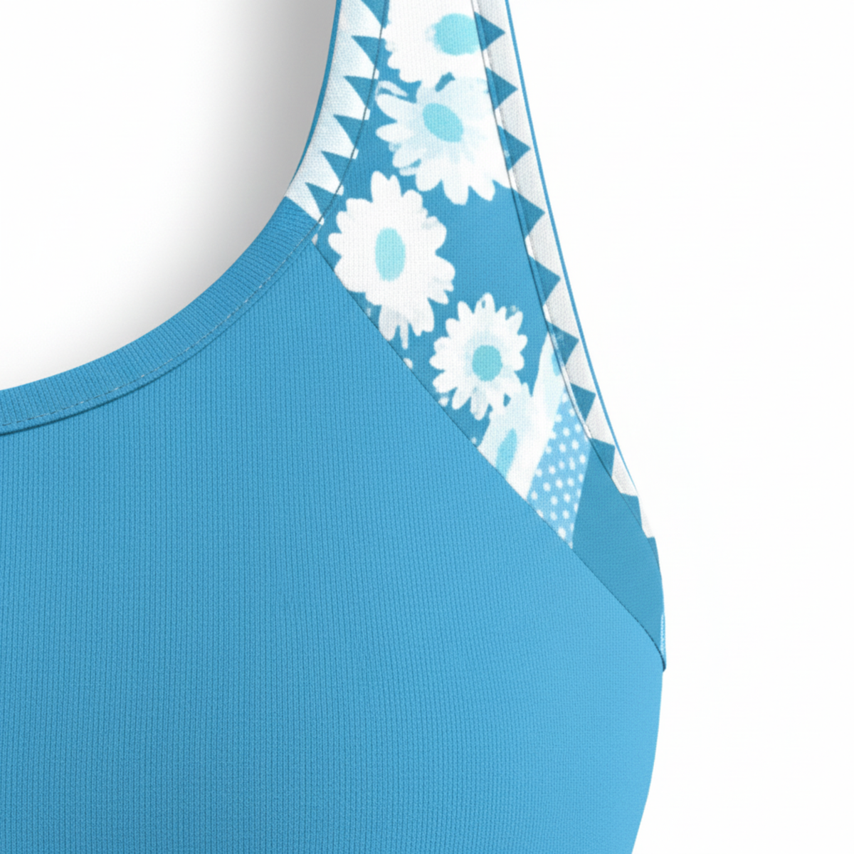 Printed Tankini Swimsuit Set with Scoop Neck Top and High-Waisted Shorts for Women