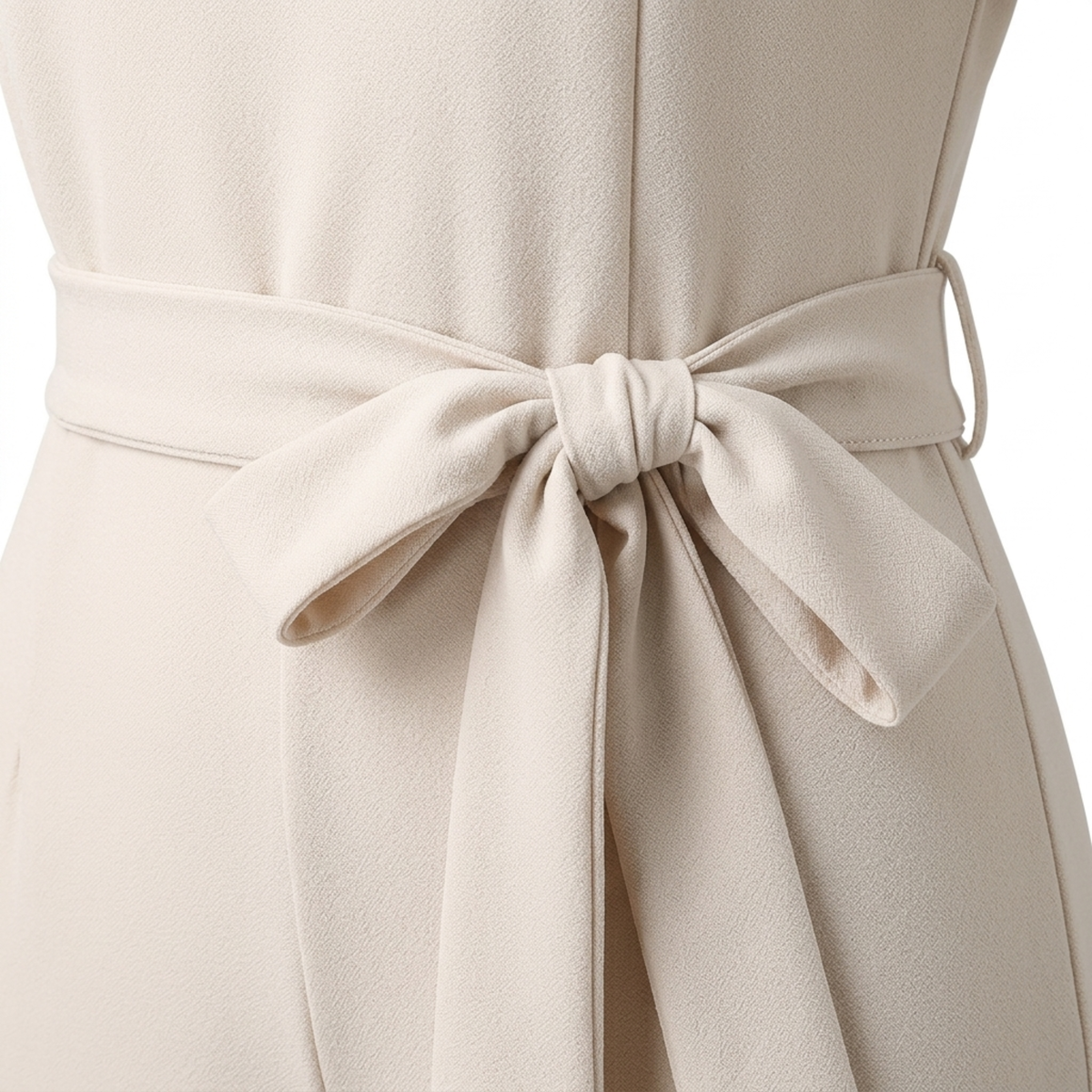 Women's wide-leg jumpsuit — belted waist with short sleeves — office wear