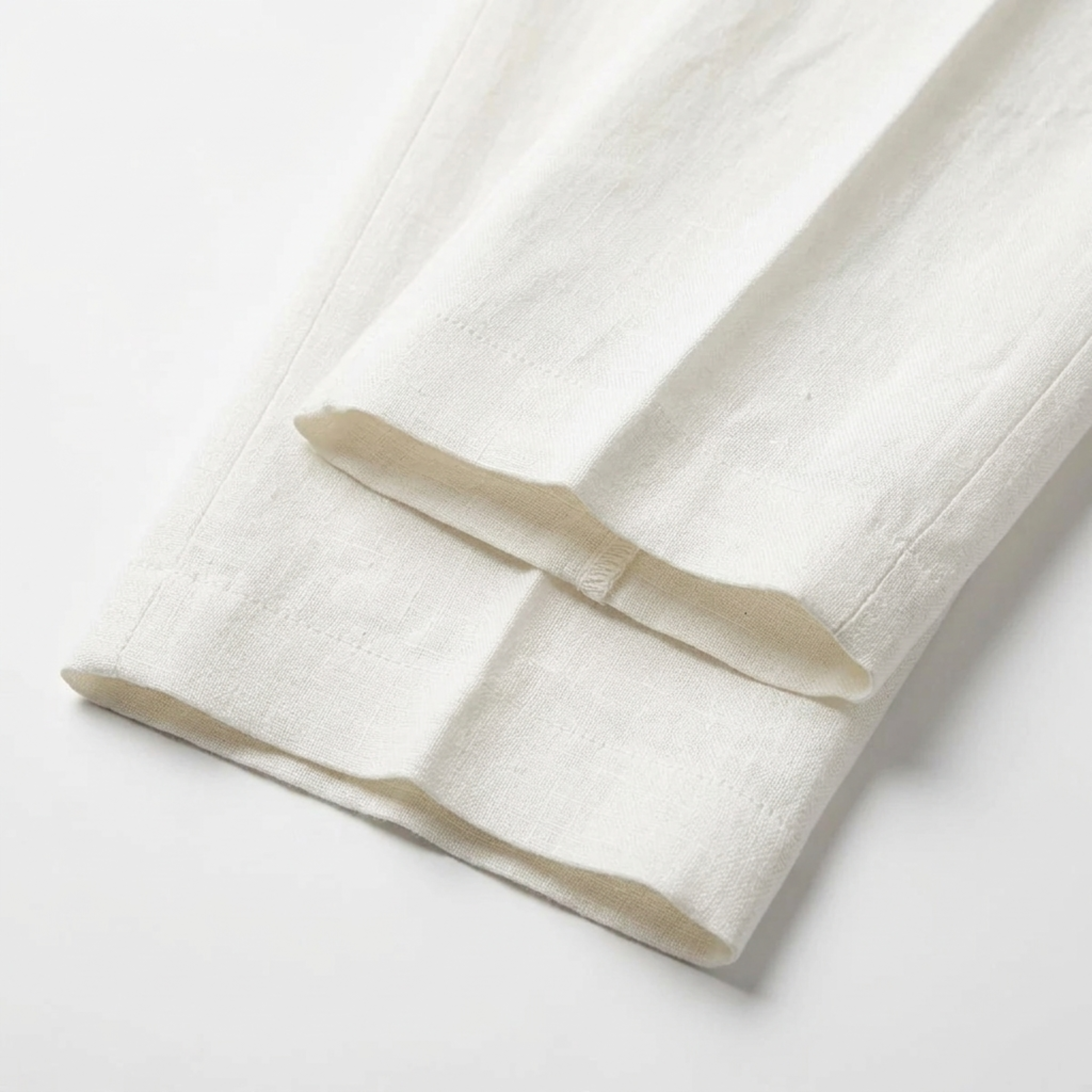 Men's tailored trousers — 100% linen — double pleated — formal events